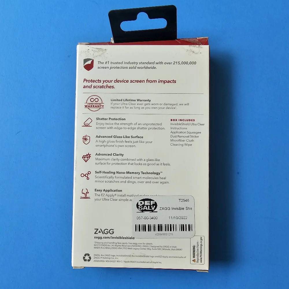 Apple Watch 6/SE/5/4 (40mm) - ZAGG Ultra Clear Screen Protector
